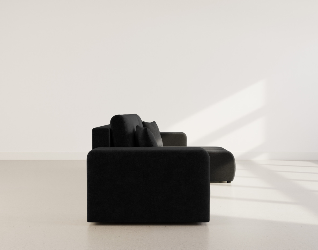 Canapé NICOLE angle réversible 4 places convertible coffre - Best Mobilier