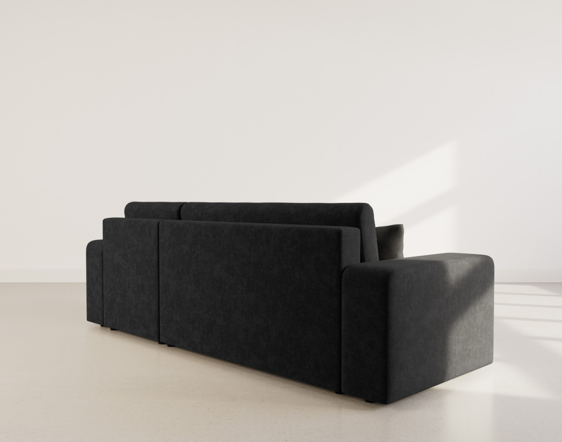 Canapé NICOLE angle réversible 4 places convertible coffre - Best Mobilier