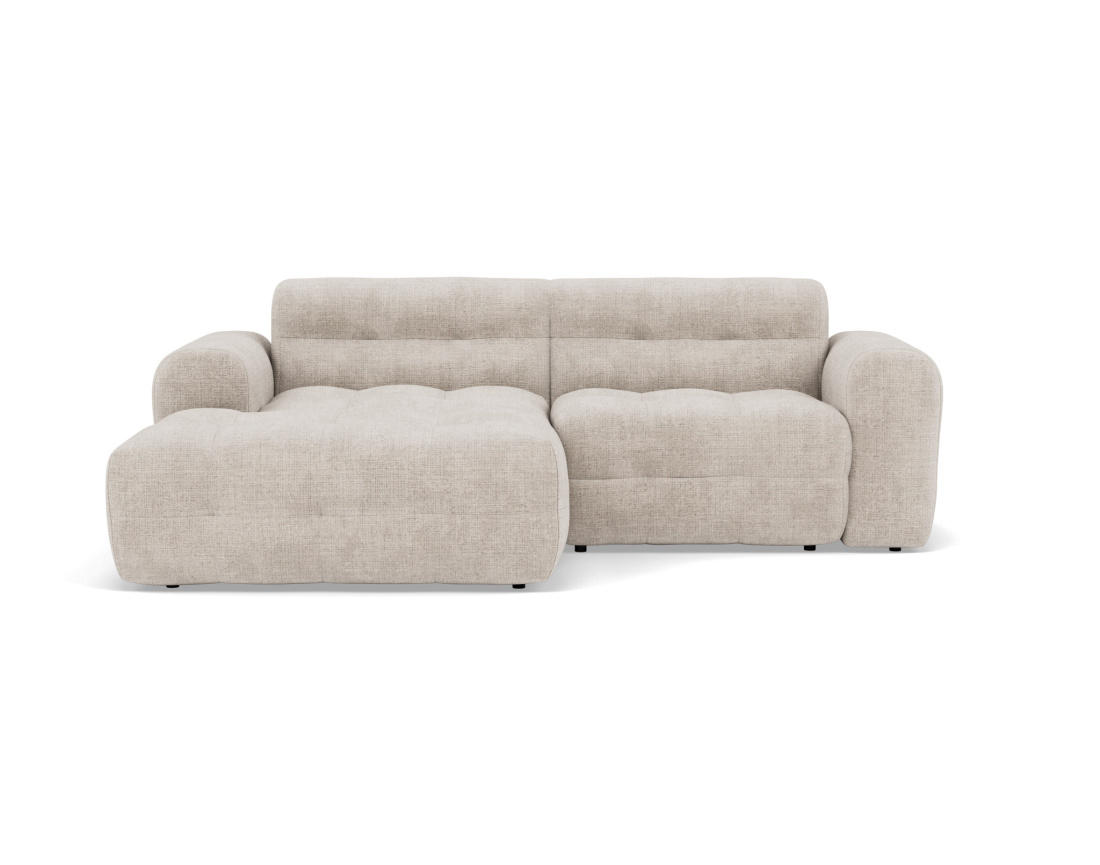 Canapé d'angle gauche 4 places en velours texturé Diane