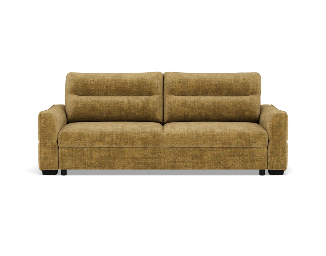 Canapé droit 3 places convertible en velours texturé Anatole