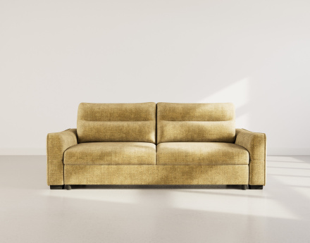 Canapé droit 3 places convertible en velours texturé Anatole