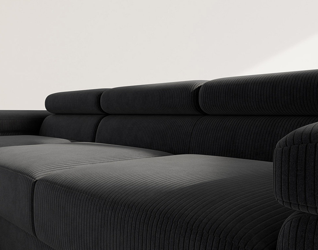 Canapé d'angle gauche 6 places convertible Pablo - Best Mobilier