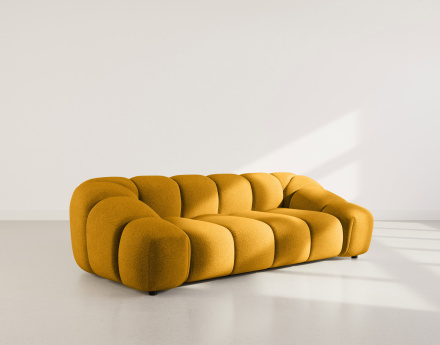 Canapé 3 places en velours texturé Ava