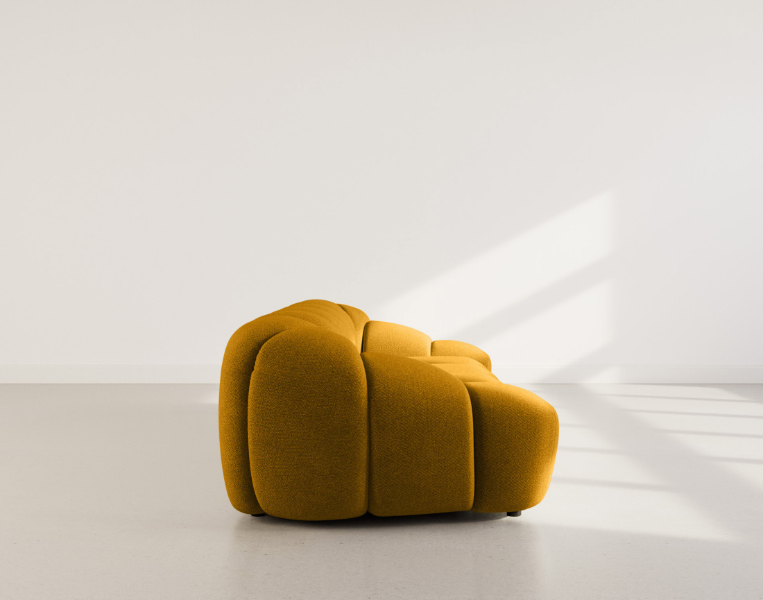 Canapé 3 places en velours texturé Ava