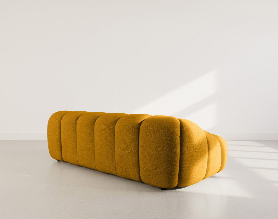 Canapé 3 places en velours texturé Ava