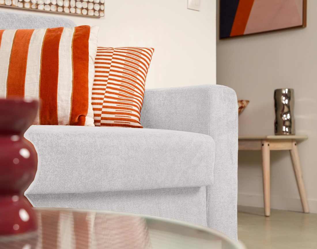 Canapé 3 places convertible express quotidien en tissu Julia