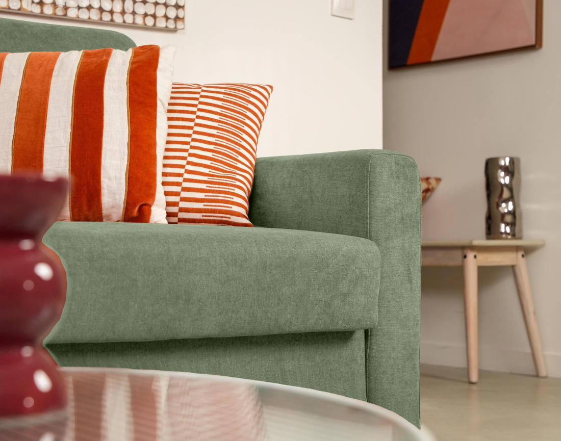Canapé JULIA 3 places convertible express quotidien en tissu | Best Mobilier