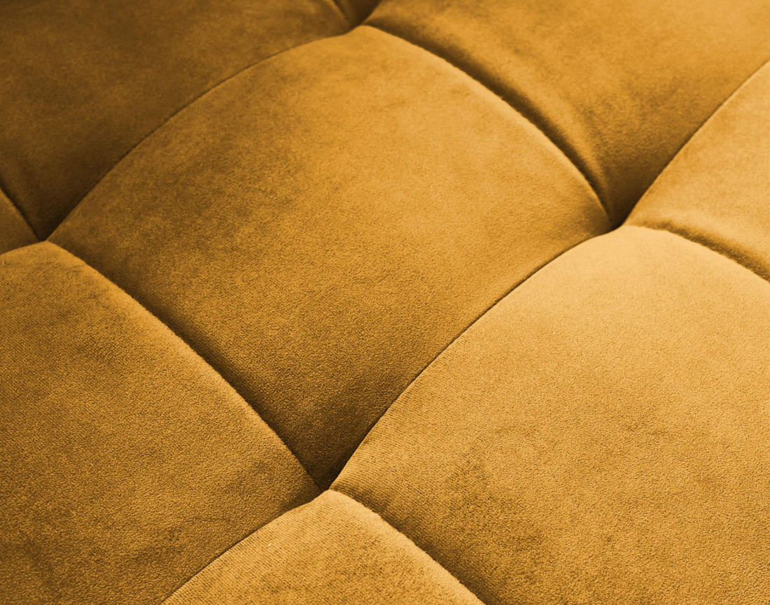 Canapé d'angle droit 5 places convertible en velours Anna