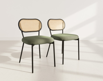 Lot de 2 chaises cannage...
