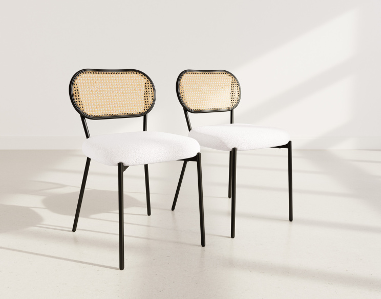 Lot de 2 chaises cannage...