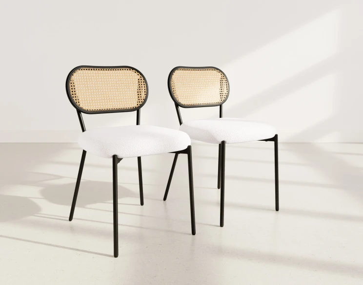 Lot de 2 chaises cannage...
