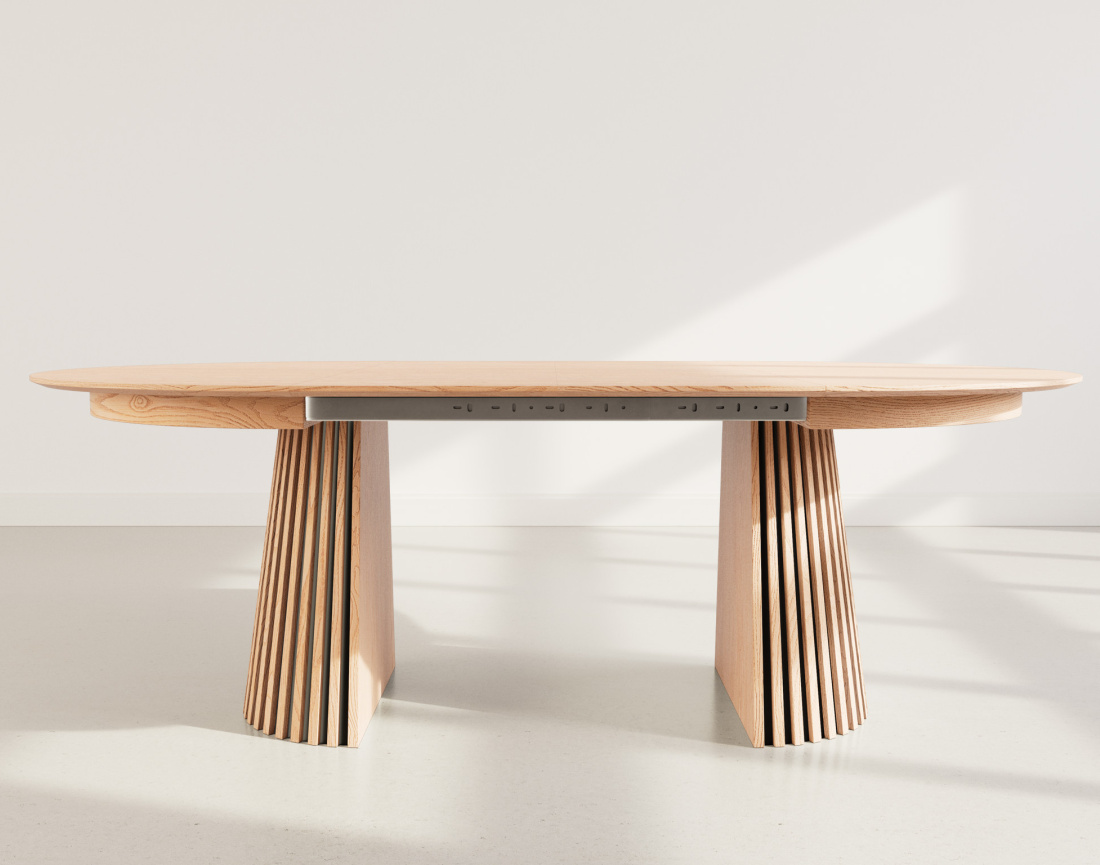 Table à manger ronde extensible 6 à 10 personnes Freya