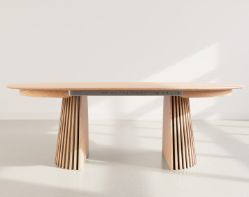 Table à manger ronde extensible 6 à 10 personnes Freya