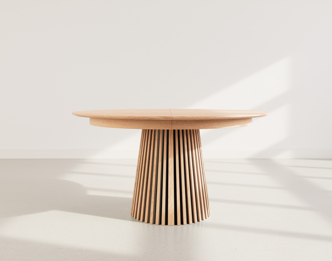 Table à manger ronde extensible 6 à 10 personnes Freya