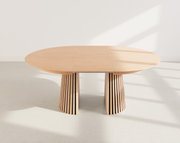 Table à manger ronde extensible 6 à 10 personnes Freya