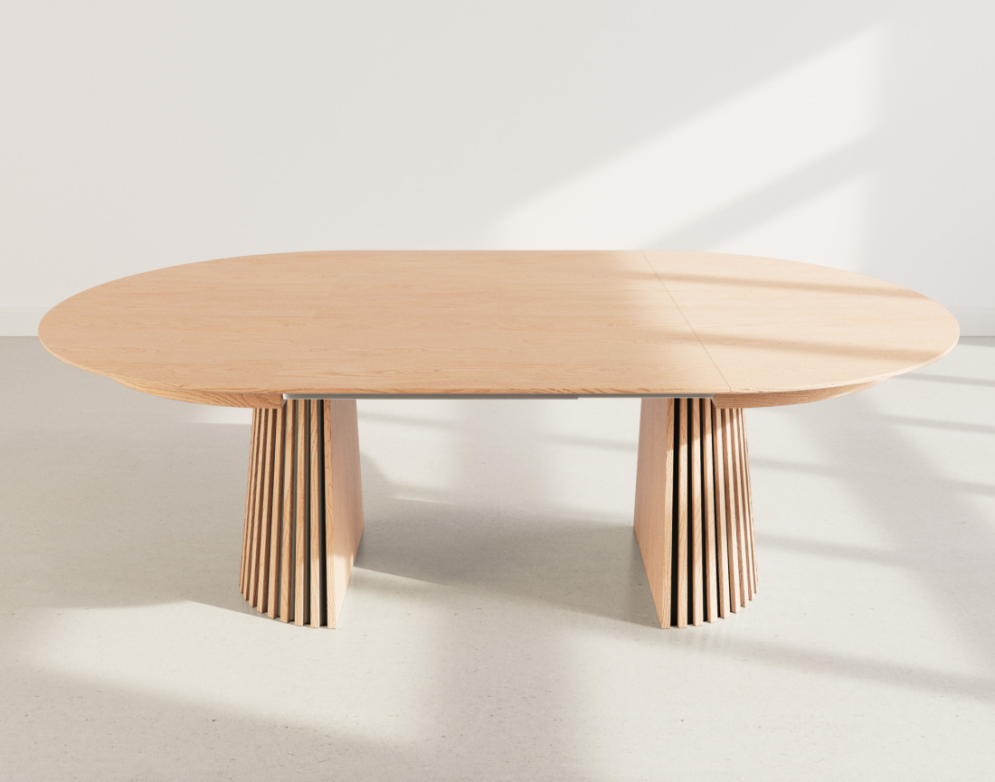 Table à manger ronde extensible 6 à 10 personnes Freya