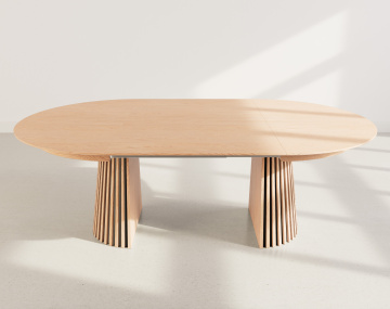 Table à manger ronde extensible 6 à 10 personnes Freya