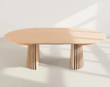 Table à manger ronde extensible 6 à 10 personnes Freya
