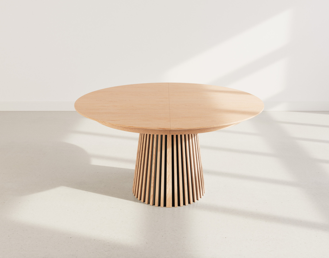 Table à manger ronde extensible 6 à 10 personnes Freya