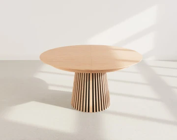 Table à manger ronde extensible 6 à 10 personnes Freya