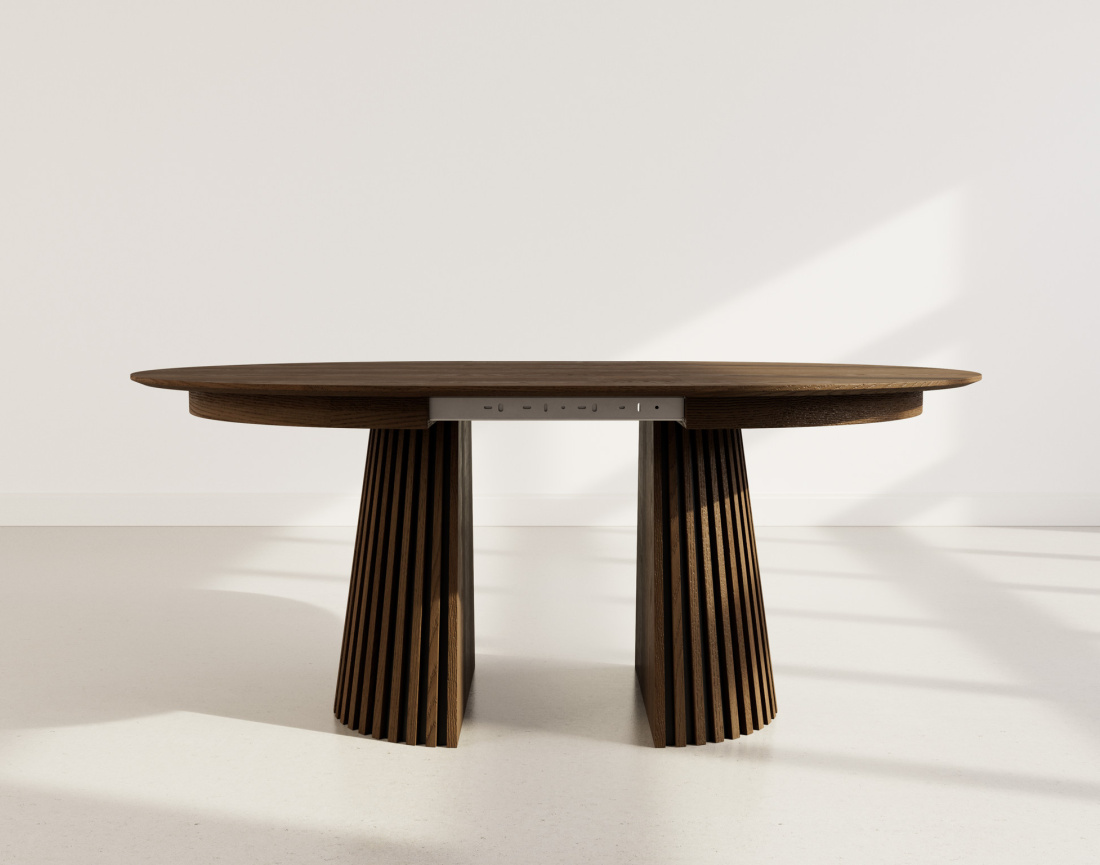 Table à manger ronde extensible 6 à 10 personnes Freya