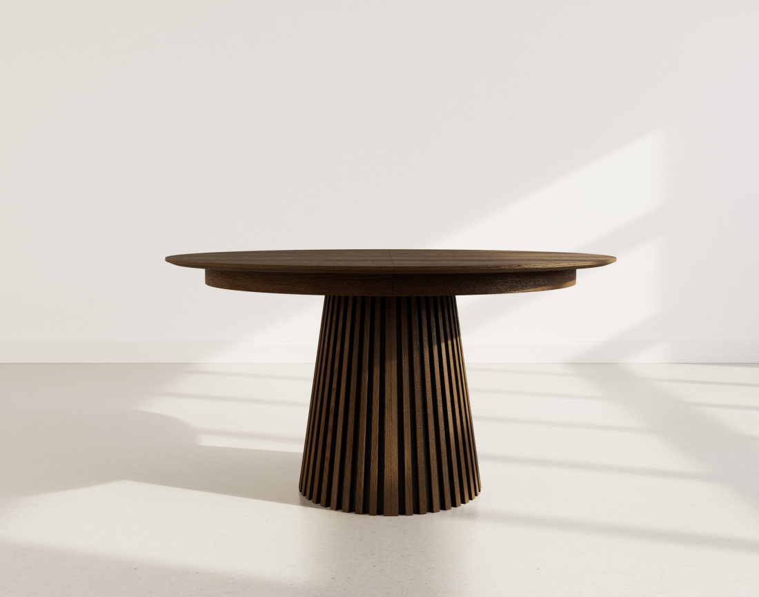 Table à manger ronde extensible 6 à 10 personnes Freya