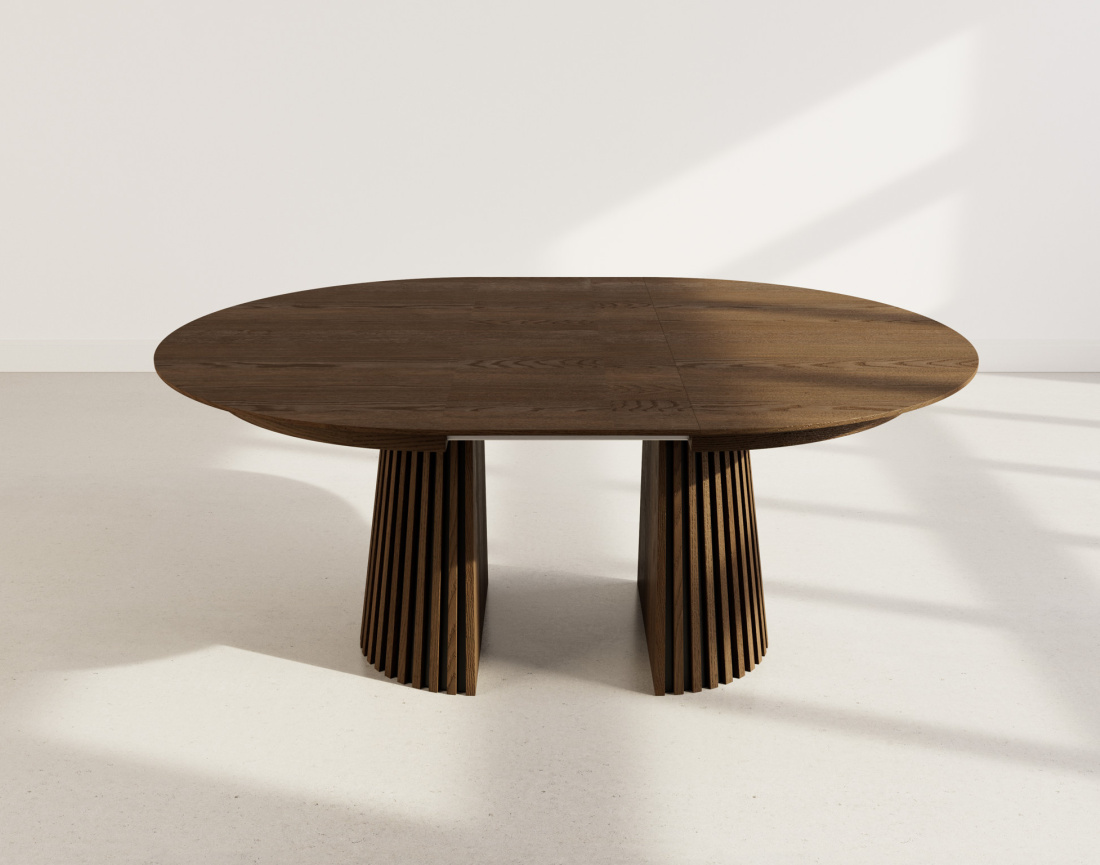 Table à manger ronde extensible 6 à 10 personnes Freya