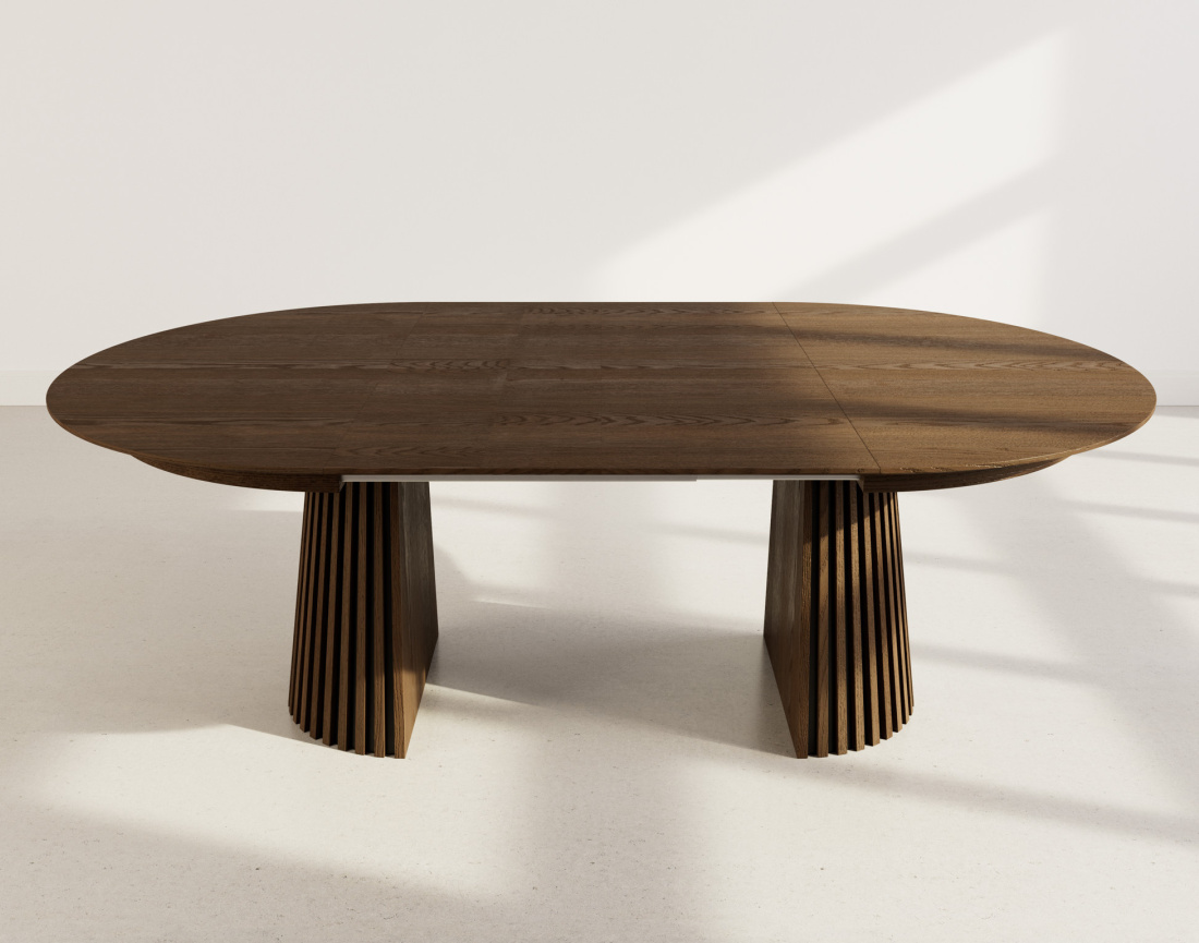 Table à manger ronde extensible 6 à 10 personnes Freya