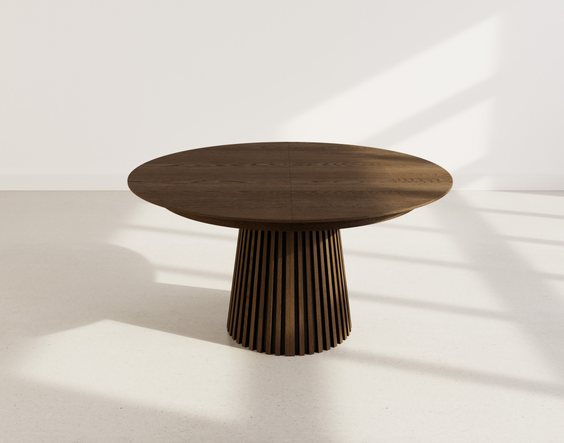 Table à manger ronde extensible 6 à 10 personnes Freya