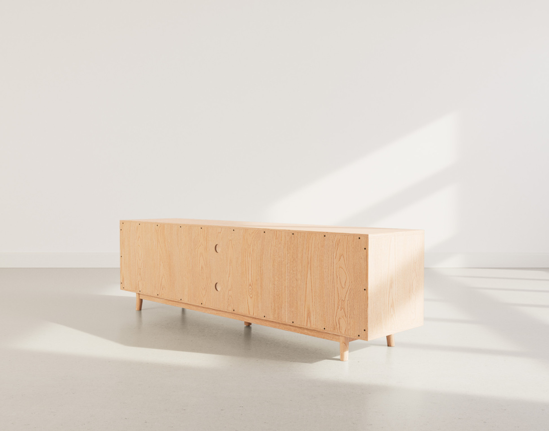 Meuble tv 180 cm 2 portes et 2 niches Freya