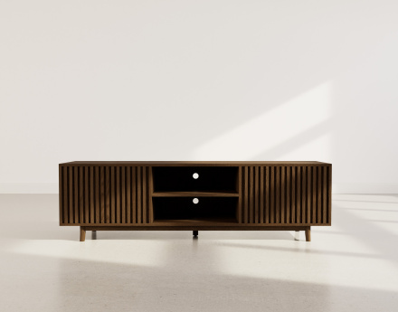 Meuble tv 180 cm 2 portes et 2 niches Freya