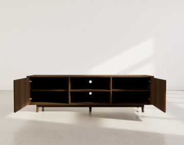 Meuble tv 180 cm 2 portes et 2 niches Freya