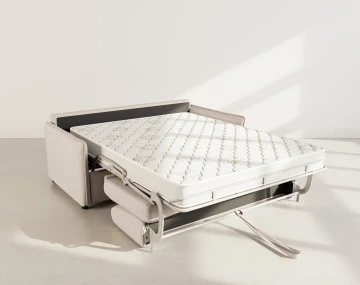 Canapé 3 places convertible express couchage quotidien 140 cm matelas 14 cm en tissu texturé Adele