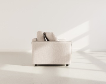 Canapé 3 places convertible express couchage quotidien 140 cm matelas 14 cm en tissu texturé Adele