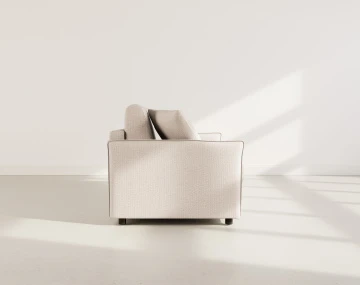Canapé 3 places convertible express couchage quotidien 140 cm matelas 14 cm en tissu texturé Adele