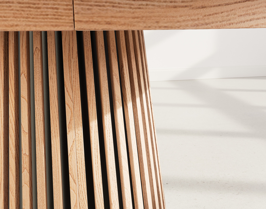 Table à manger ronde extensible 6 à 10 personnes Freya