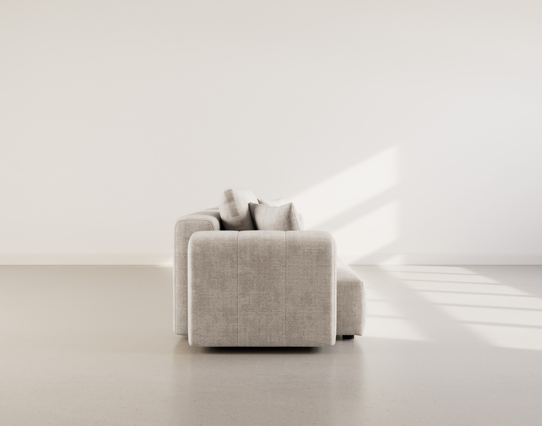 Canapé modulable 3 places en velours texturé Colette