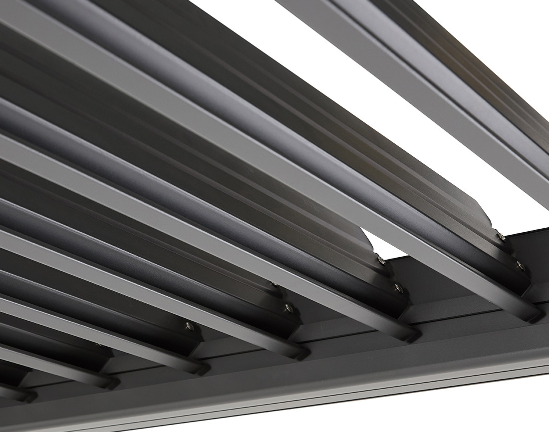 Pergola bioclimatique + store 4m aluminium 4x3m gris anthracite Cherry