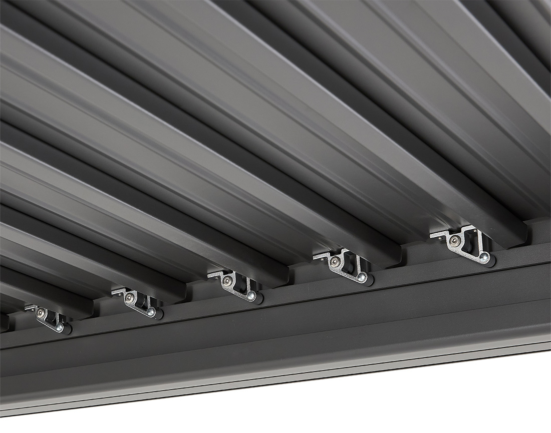 Pergola bioclimatique + store 4m aluminium 4x3m gris anthracite Cherry