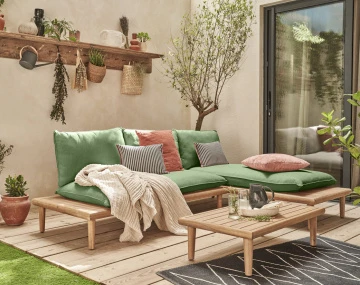 Salon bas de jardin avec...