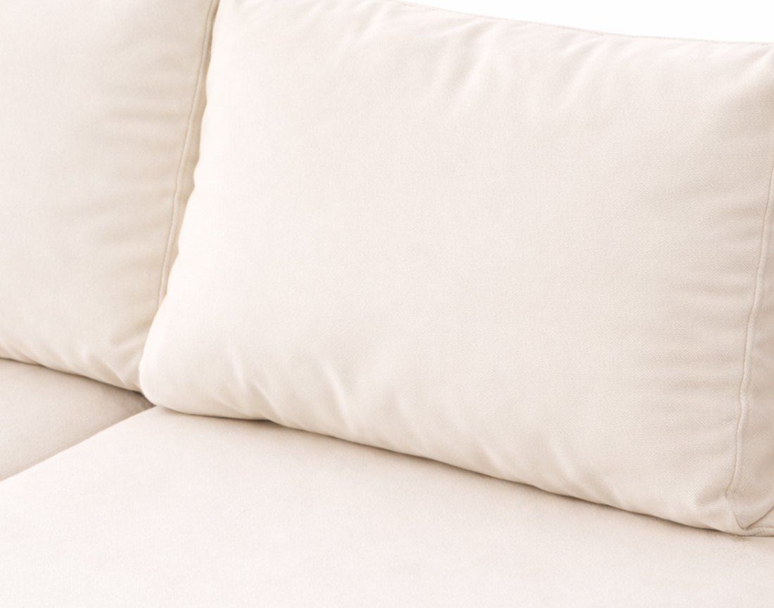 Salon de jardin d’angle en acier blanc 5 places coussin beige et table incluse Konna