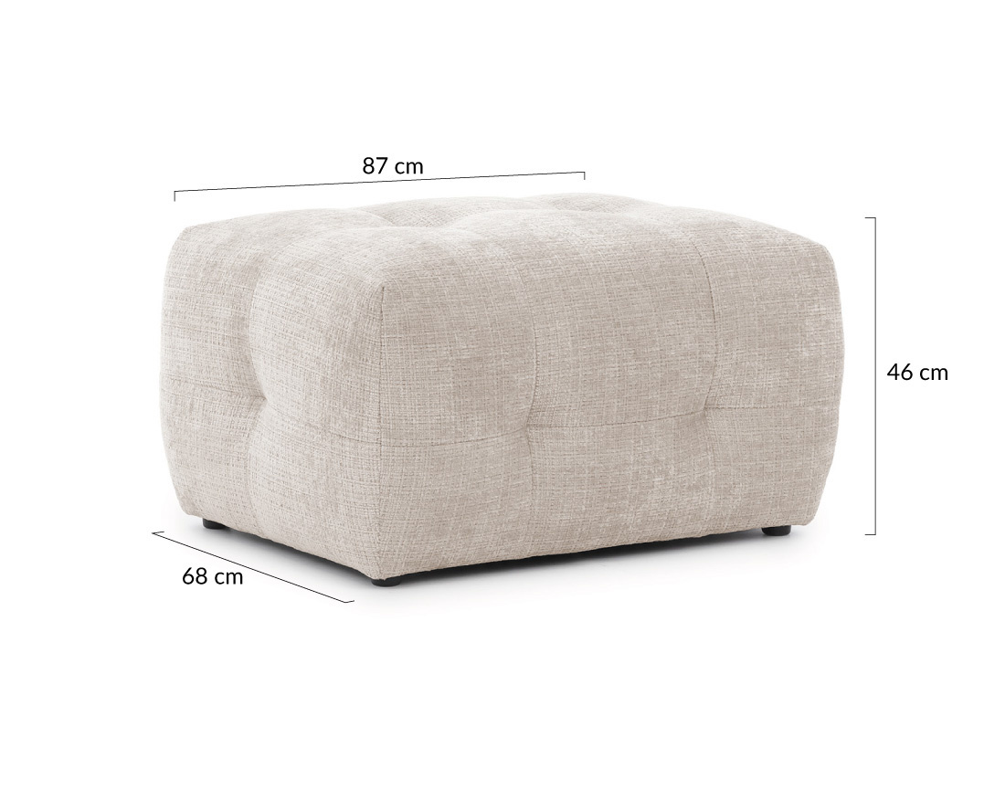 Pouf en velours texturé Diane