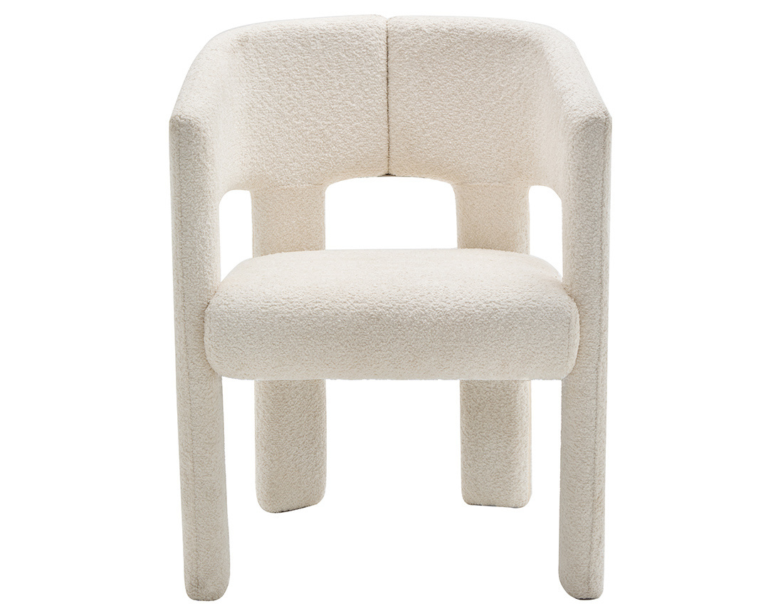 Fauteuil en tissu bouclette Gaspard
