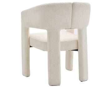 Fauteuil en tissu bouclette Gaspard