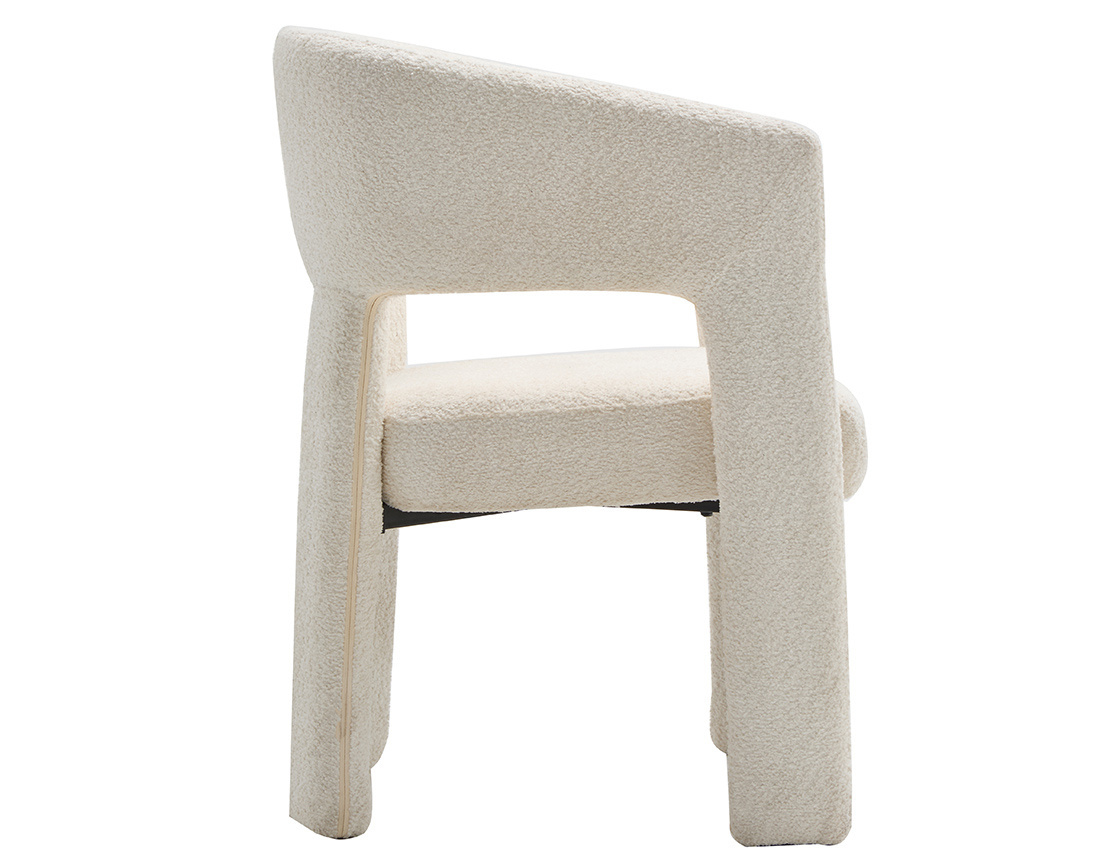 Fauteuil en tissu bouclette Gaspard