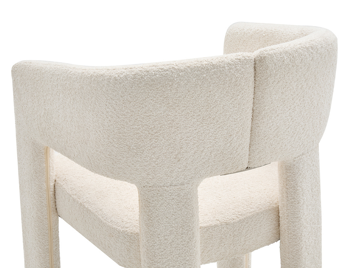 Fauteuil en tissu bouclette Gaspard