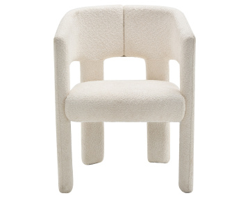 Lot de 2 fauteuils en tissu bouclette Gaspard