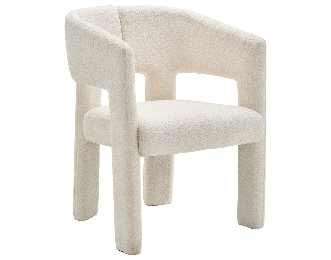 Lot de 2 fauteuils en tissu bouclette Gaspard