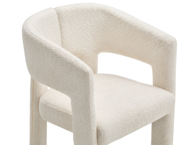 Lot de 2 fauteuils en tissu bouclette Gaspard