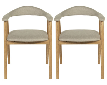 Lot de 2 chaises en chêne...